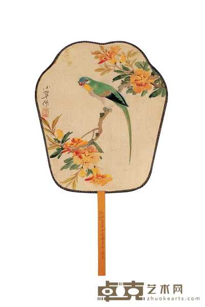 陈小翠 花鸟图 纨扇 